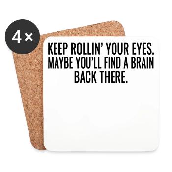 Sarcasm sayings - Coasters (set of 4) - white - Front