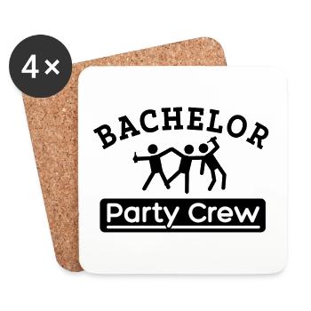 Bachelorette party crew - Coasters (set of 4) - white - Front