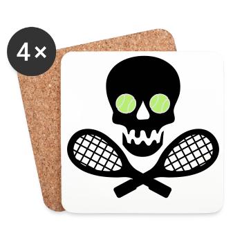 tennis - Dessous de verre (lot de 4) - blanc - Devant