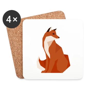 Fuchs - Untersetzer (4er-Set) - Weiß - Vorne