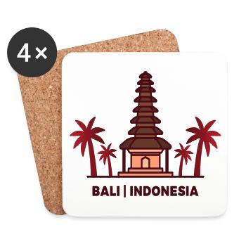 Bali Indonesien - Untersetzer (4er-Set) - Weiß - Vorne