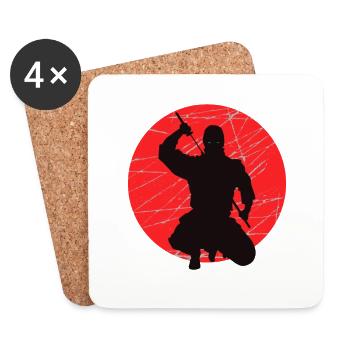 ninja - Coasters (set of 4) - white - Front