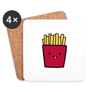 French fries - Coasters (set of 4) - white - Front