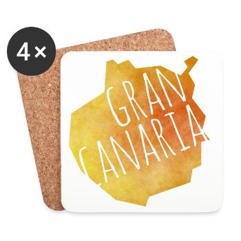 Gran Canaria - Untersetzer (4er-Set) - Weiß - Vorne