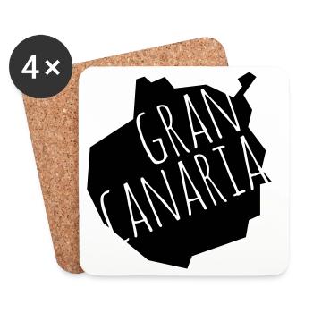 Gran Canaria - Untersetzer (4er-Set) - Weiß - Vorne