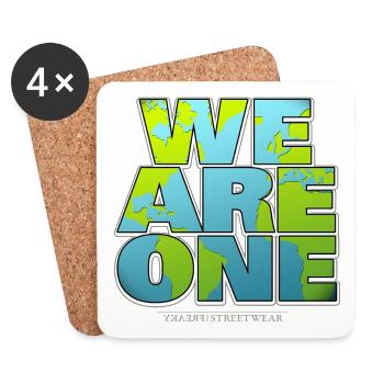 We are One - Untersetzer (4er-Set) - Weiß - Vorne