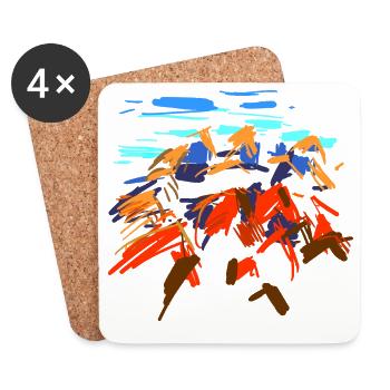 Mountains - Coasters (set of 4) - white - Front