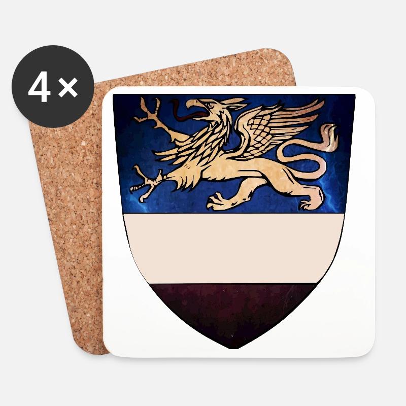 Rostocker Wappen-Variante - Untersetzer (4er-Set) - Weiß