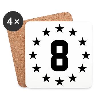 8 ans - Dessous de verre (lot de 4) - blanc - Devant