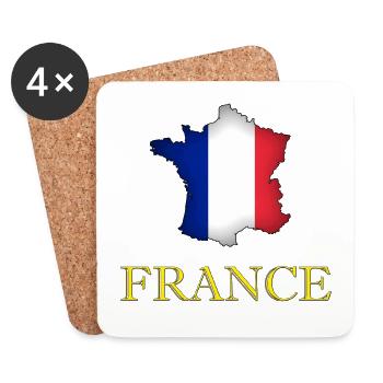 France - Coasters (set of 4) - white - Front