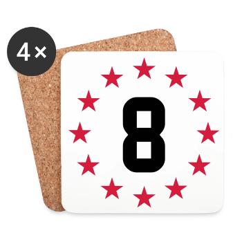 8 ans - Dessous de verre (lot de 4) - blanc - Devant