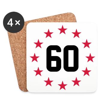60 years - Coasters (set of 4) - white - Front