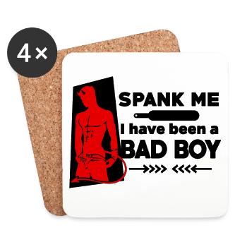 Spank me - I have been a Good Boy - Untersetzer (4er-Set) - Weiß - Vorne