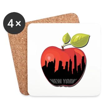 BIG APPLE - Dessous de verre (lot de 4) - blanc - Devant