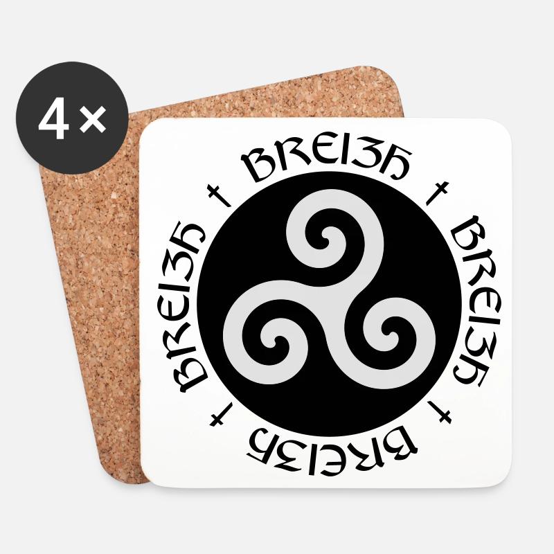 Bretagne ! - Untersetzer (4er-Set) - Weiß