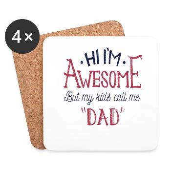 Dad father's day - Coasters (set of 4) - white - Front