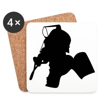feuerwehr_2 - Coasters (set of 4) - white - Front