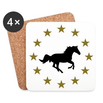 Horse & Stars - Coasters (set of 4) - white - Front