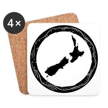 new zealand - Coasters (set of 4) - white - Front