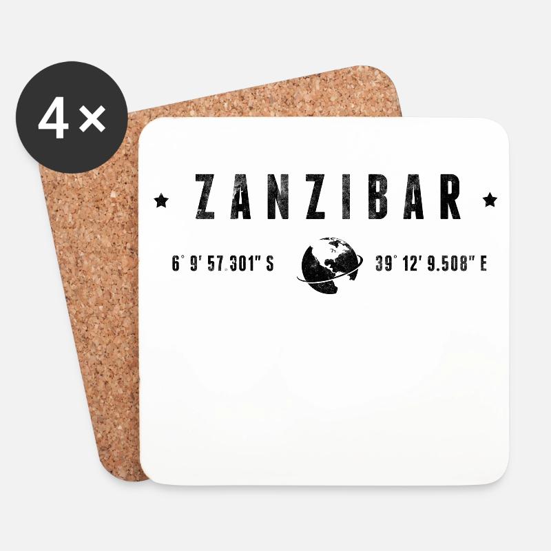 Zanzibar - Untersetzer (4er-Set) - Weiß
