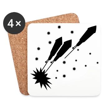 rockets rockets new year - Coasters (set of 4) - white - Front