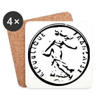 Let Franc - Coasters (set of 4) - white - Front