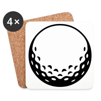 Golfball - einfärbbar - Untersetzer (4er-Set) - Weiß - Vorne
