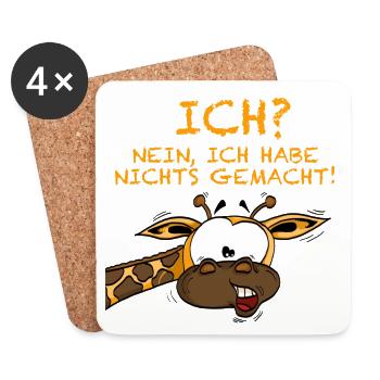 I wasn't giraffe - Coasters (set of 4) - white - Front