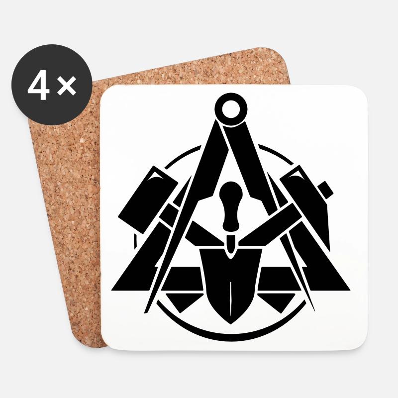 Maurer Logo - Untersetzer (4er-Set) - Weiß
