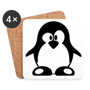 pinguin - Untersetzer (4er-Set) - Weiß - Vorne