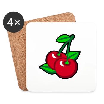 Red Cherries for cherry pickers - Untersetzer (4er-Set) - Weiß - Vorne