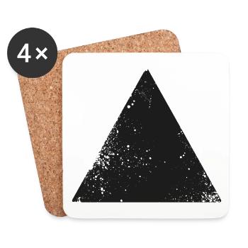 hipster triangle shape symbol - Coasters (set of 4) - white - Front