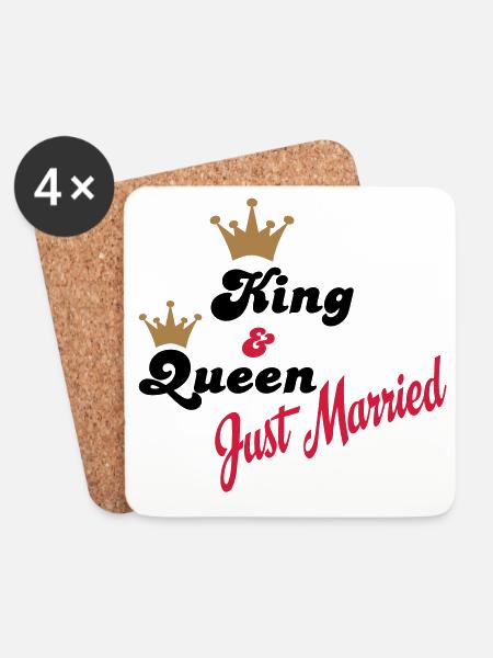hochzeit - Untersetzer (4er-Set) - Weiß