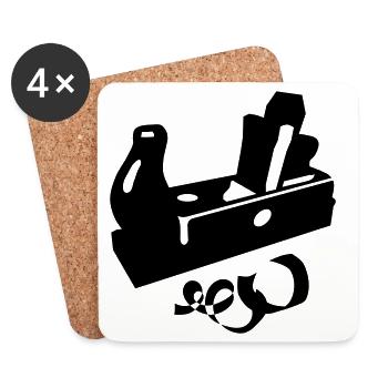 hobel - Coasters (set of 4) - white - Front
