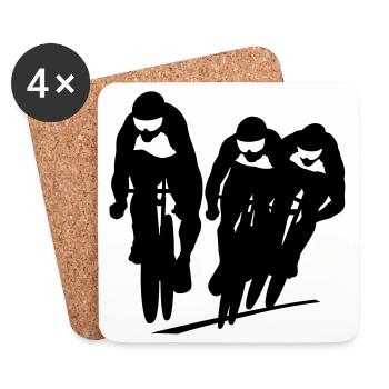 Cycling track - Coasters (set of 4) - white - Front