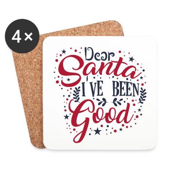 Dear santa i've been good! - Coasters (set of 4) - white - Front