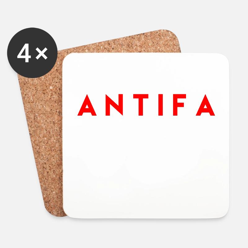 Antifa - Untersetzer (4er-Set) - Weiß