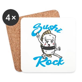 Sushi food Japan gift - Coasters (set of 4) - white - Front