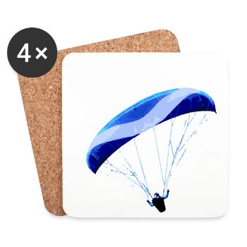 Paragliding - Untersetzer (4er-Set) - Weiß - Vorne