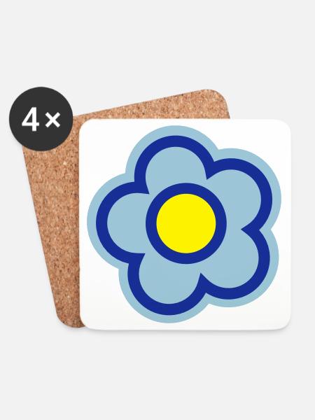 flower, spring, summer - Coasters (set of 4) - white