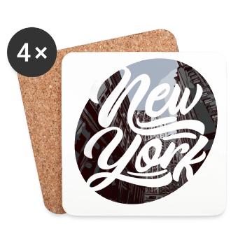 New York - Untersetzer (4er-Set) - Weiß - Vorne