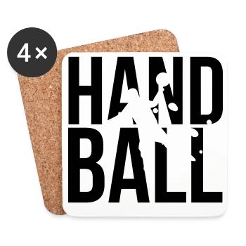 handball handbal - Dessous de verre (lot de 4) - blanc - Devant