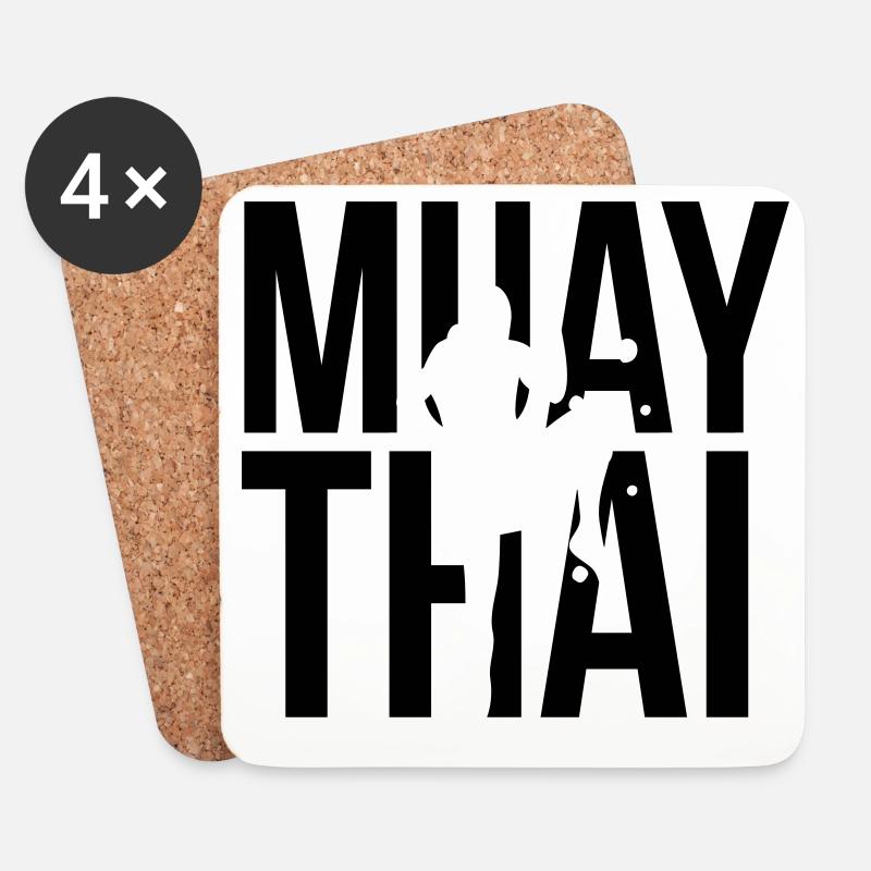 muay thai - Untersetzer (4er-Set) - Weiß