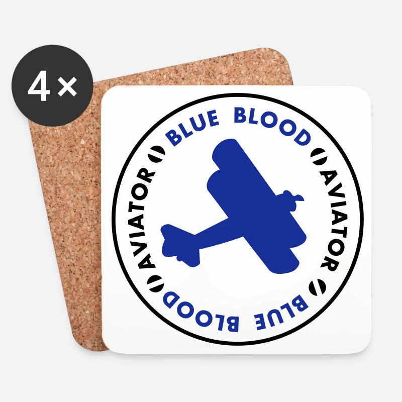 Aviator- blue blood - Untersetzer (4er-Set) - Weiß
