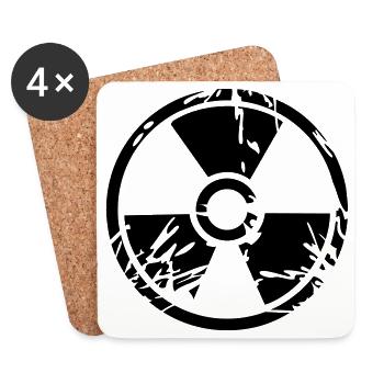 nuklearen nuclear radioactive - Untersetzer (4er-Set) - Weiß - Vorne