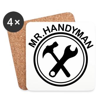 handyman - Coasters (set of 4) - white - Front