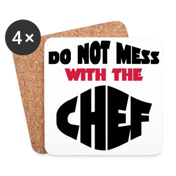 chef - Coasters (set of 4) - white - Front