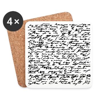 Manuscript - Coasters (set of 4) - white - Front