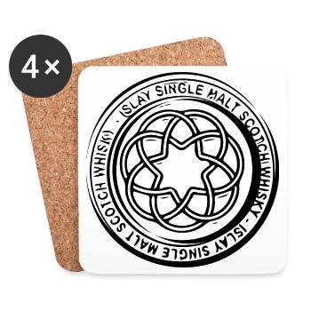 Islay Scotch Whisky - Whiskey Design - Untersetzer (4er-Set) - Weiß - Vorne