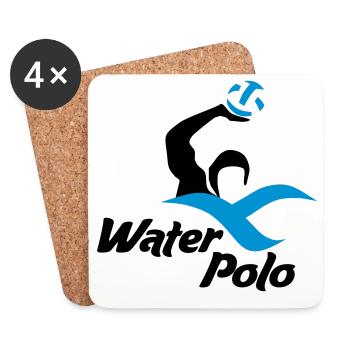 water-polo - Dessous de verre (lot de 4) - blanc - Devant